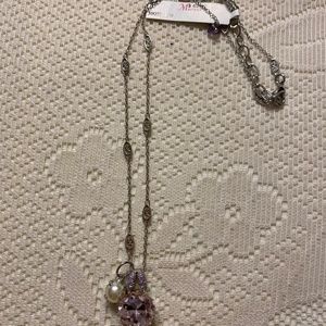 Mariana Jewelry Romance Necklace, Rhodium Plated with Crystal